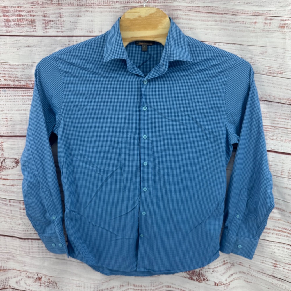 Peter Millar‎ Summer Comfort Shirt Mens Large Golf Gingham Stretch Performance